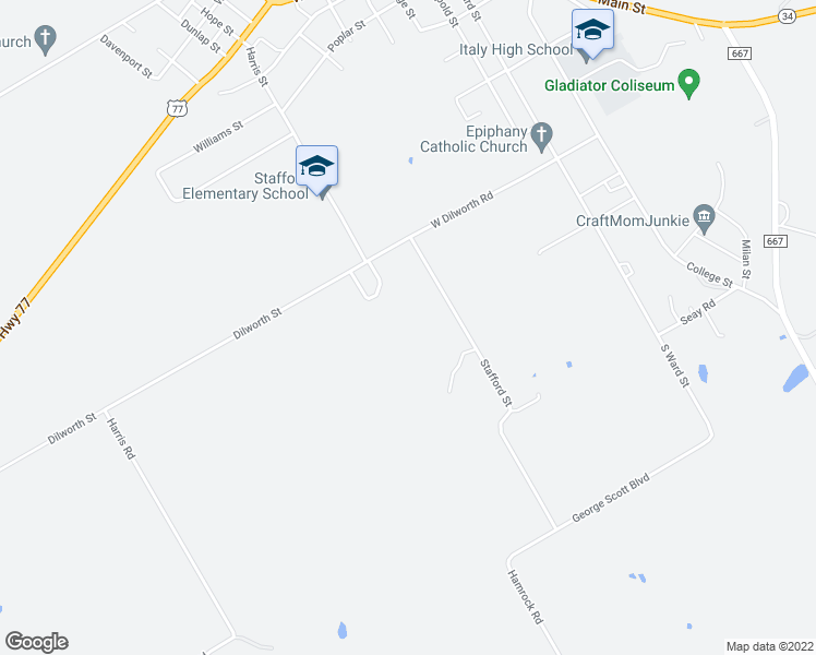 map of restaurants, bars, coffee shops, grocery stores, and more near 516 Farrow Street in Italy