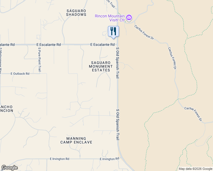 map of restaurants, bars, coffee shops, grocery stores, and more near 4175 Saguaro Monument Place in Tucson