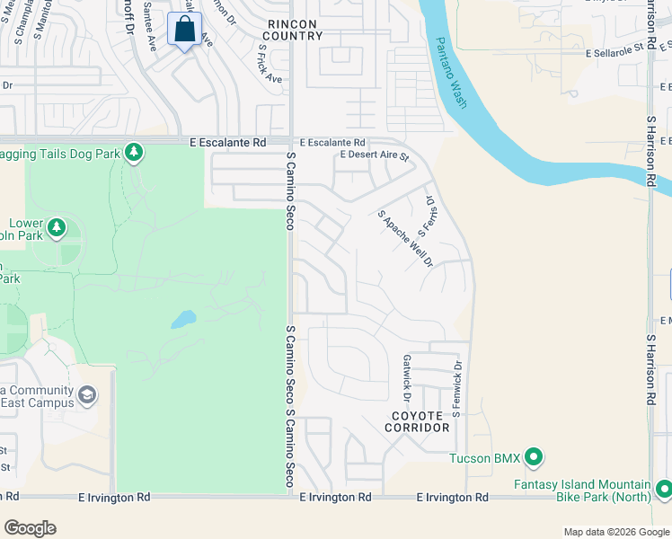 map of restaurants, bars, coffee shops, grocery stores, and more near 8810 East Eagle Creek Drive in Tucson