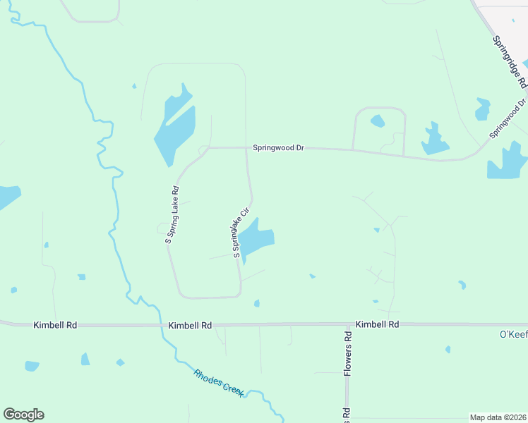 map of restaurants, bars, coffee shops, grocery stores, and more near 614 S Springlake Cir in Terry