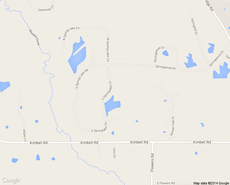 map of restaurants, bars, coffee shops, grocery stores, and more near 614 South Springlake Circle in Terry