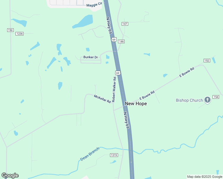 map of restaurants, bars, coffee shops, grocery stores, and more near 21001-21133 Robert Walker Road in Tyler