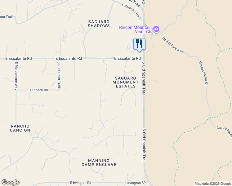 map of restaurants, bars, coffee shops, grocery stores, and more near 4130 Saguaro Path Court in Tucson