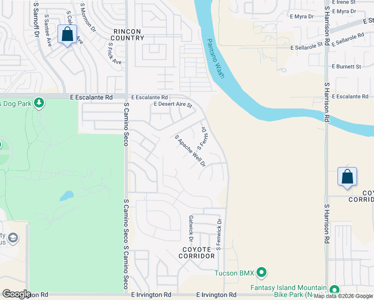 map of restaurants, bars, coffee shops, grocery stores, and more near 8949 East Worley Place in Tucson