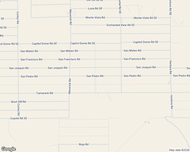 map of restaurants, bars, coffee shops, grocery stores, and more near San Pedro Road in Luna County