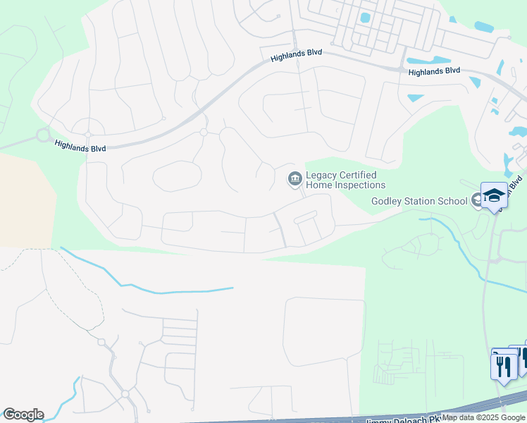 map of restaurants, bars, coffee shops, grocery stores, and more near 182 Lake Pointe Drive in Pooler