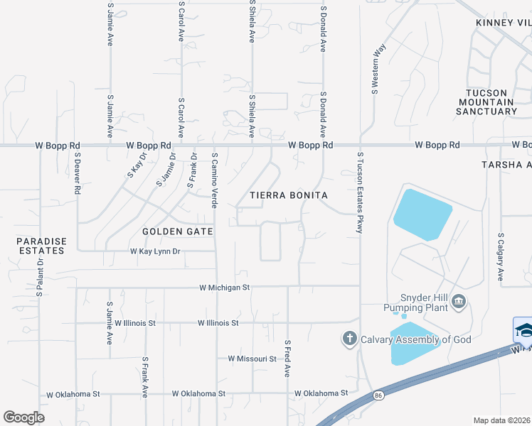map of restaurants, bars, coffee shops, grocery stores, and more near 6440 West Dana Drive in Tucson