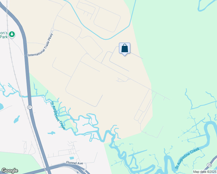 map of restaurants, bars, coffee shops, grocery stores, and more near 211 Little Hearst Parkway in Savannah