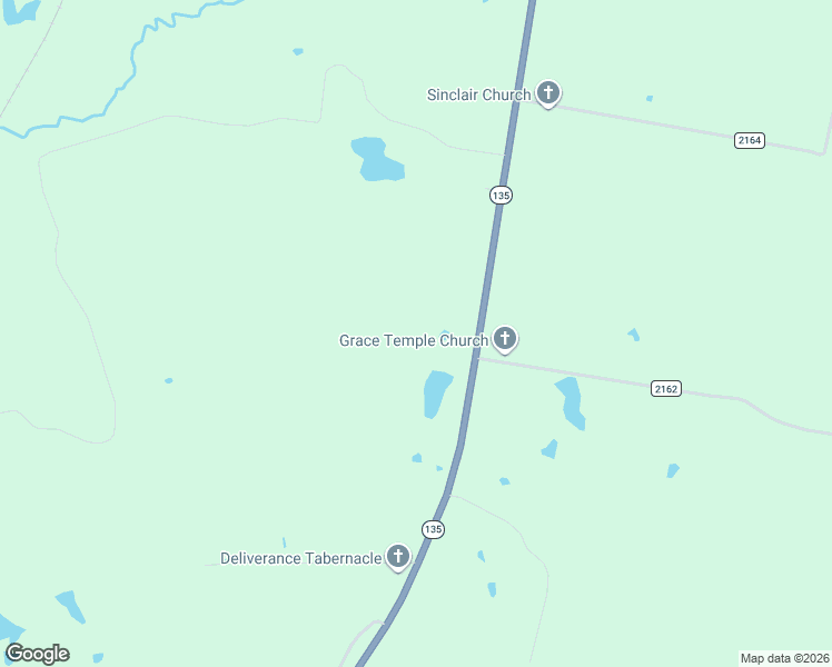 map of restaurants, bars, coffee shops, grocery stores, and more near 20750 Highway 135 in Troup