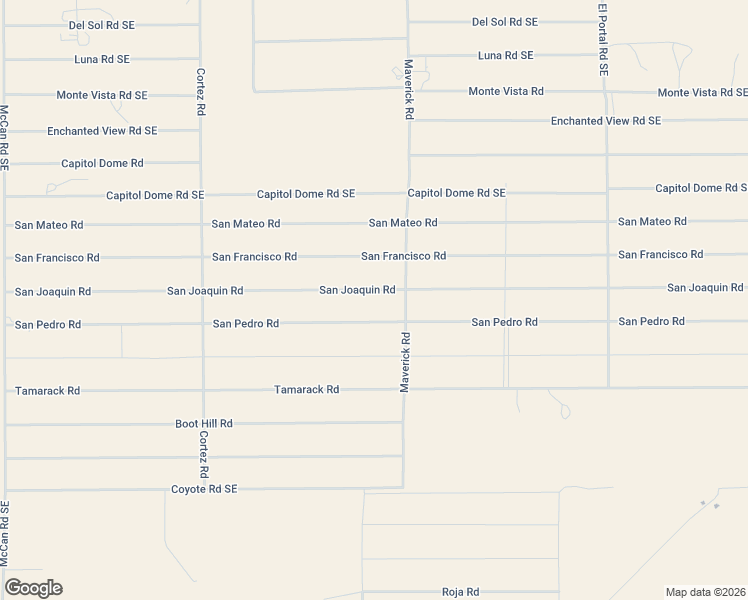 map of restaurants, bars, coffee shops, grocery stores, and more near San Pedro Road in Deming