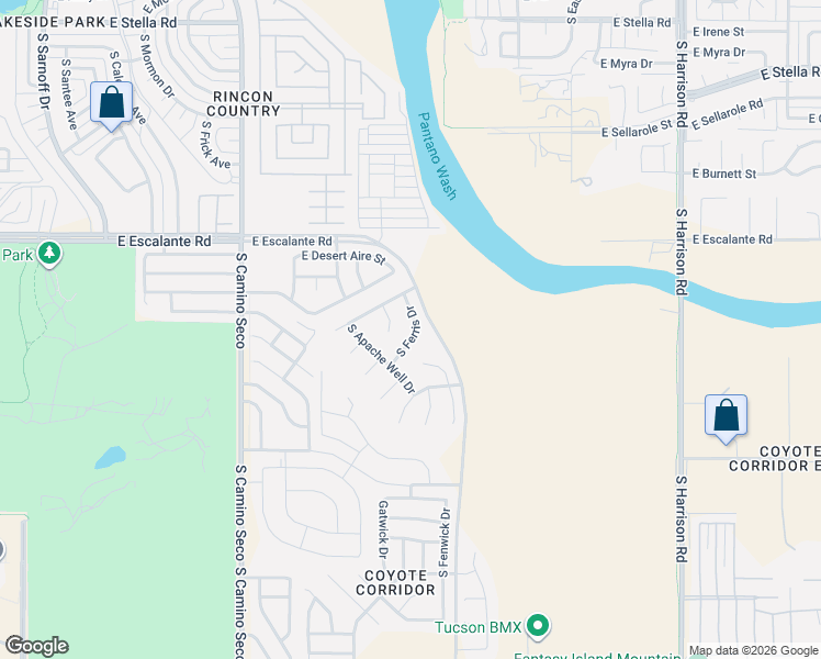 map of restaurants, bars, coffee shops, grocery stores, and more near 4012 South Ferris Drive in Tucson