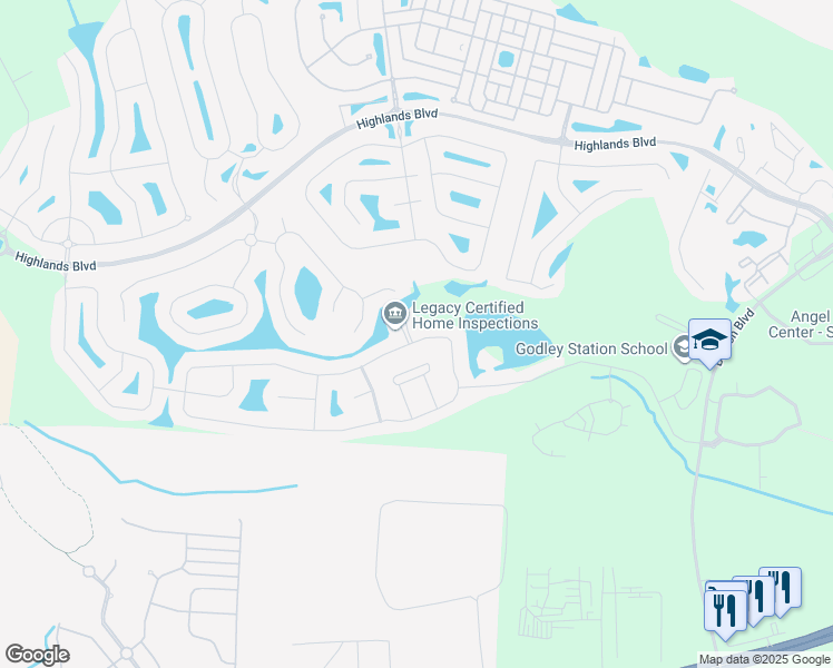 map of restaurants, bars, coffee shops, grocery stores, and more near 138 Lake Pointe Drive in Pooler