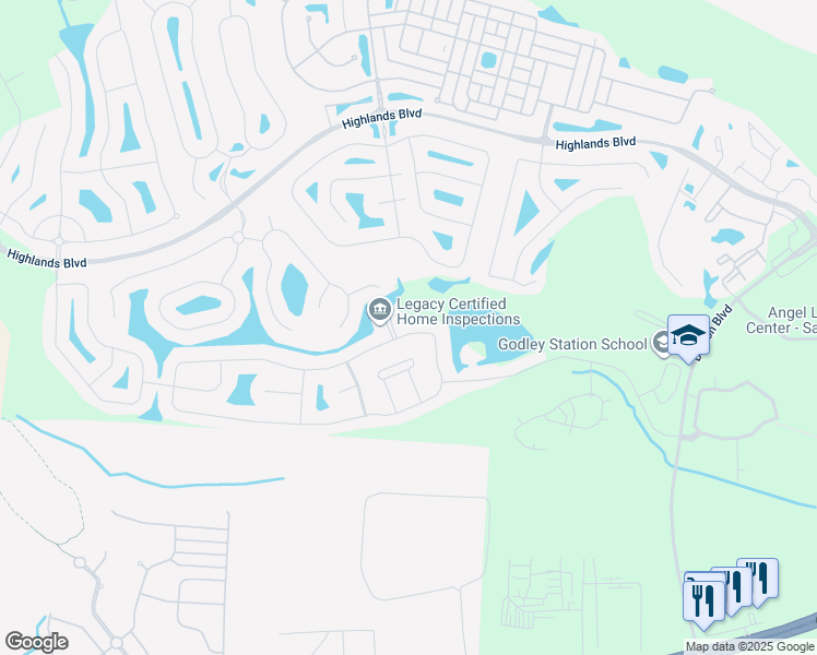 map of restaurants, bars, coffee shops, grocery stores, and more near 138 Lake Pointe Drive in Pooler