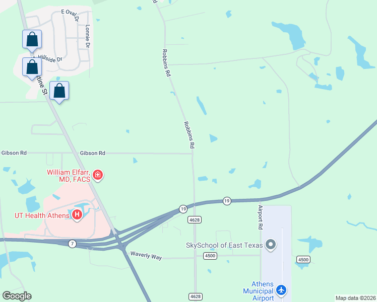 map of restaurants, bars, coffee shops, grocery stores, and more near 1814 Robbins Road in Athens