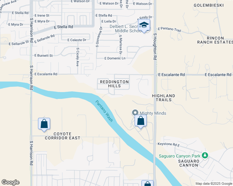 map of restaurants, bars, coffee shops, grocery stores, and more near 10049 East Autumnwind Place in Tucson