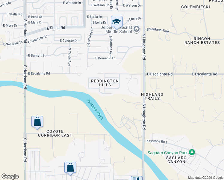 map of restaurants, bars, coffee shops, grocery stores, and more near 10049 East Autumnwind Place in Tucson
