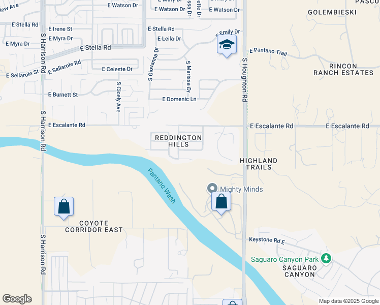 map of restaurants, bars, coffee shops, grocery stores, and more near 10049 East Autumnwind Place in Tucson