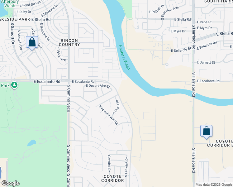 map of restaurants, bars, coffee shops, grocery stores, and more near 8999 East Fairway Groves Drive in Tucson