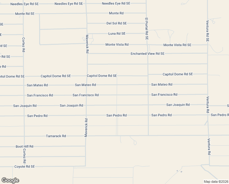 map of restaurants, bars, coffee shops, grocery stores, and more near San Mateo Road in Deming