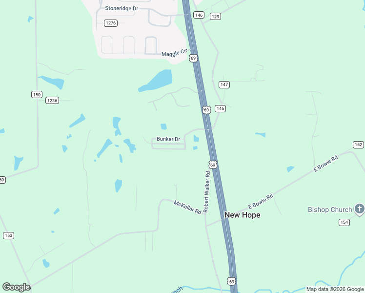 map of restaurants, bars, coffee shops, grocery stores, and more near 750 Bunker Drive in Tyler