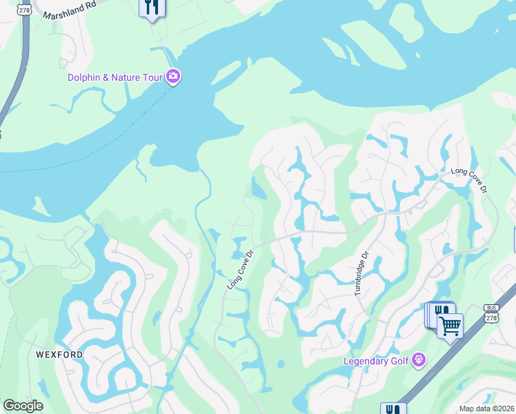 map of restaurants, bars, coffee shops, grocery stores, and more near 14 McKays Point Road in Hilton Head Island