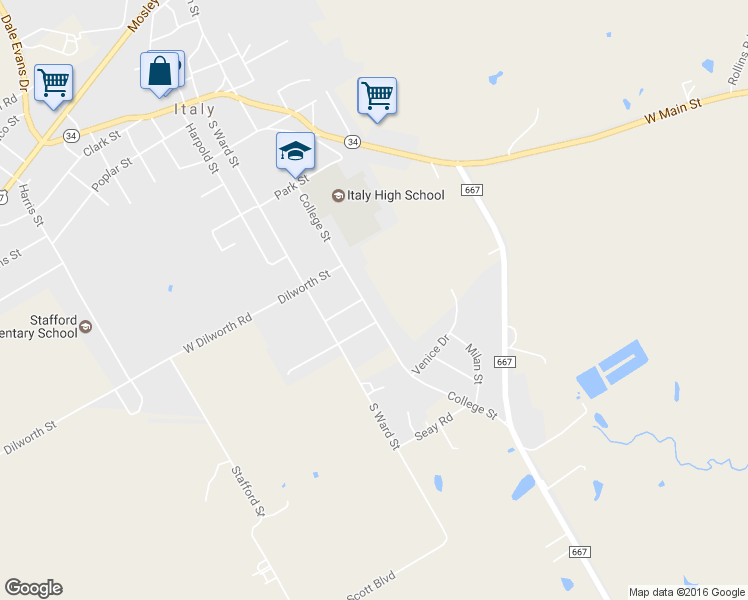 map of restaurants, bars, coffee shops, grocery stores, and more near 600 College Street in Italy