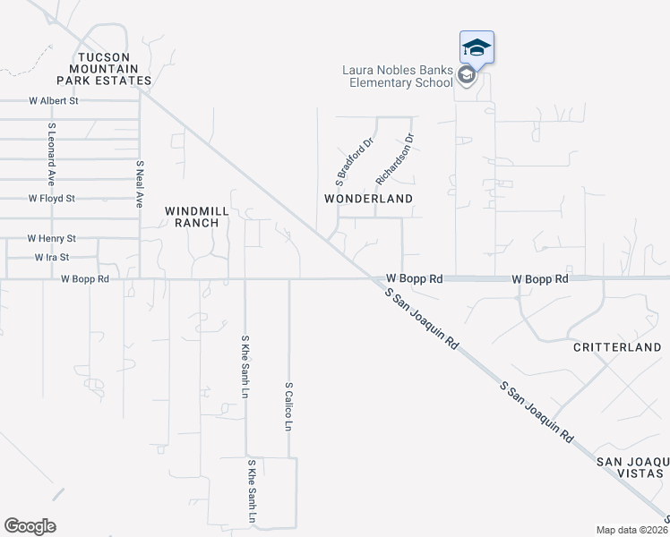 map of restaurants, bars, coffee shops, grocery stores, and more near 3733 South San Joaquin Road in Tucson