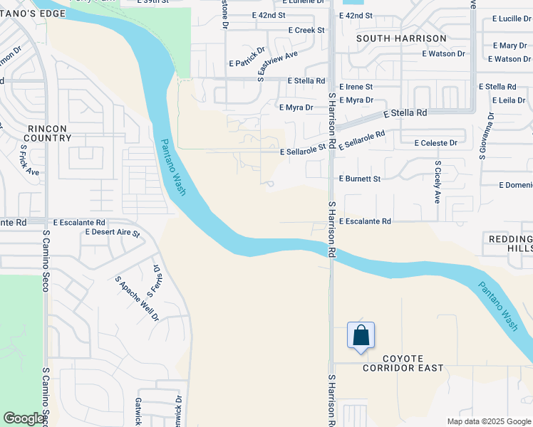 map of restaurants, bars, coffee shops, grocery stores, and more near 3651 South Eastview Avenue in Tucson
