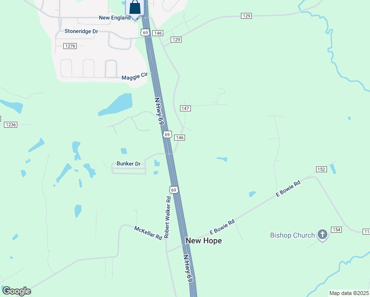 map of restaurants, bars, coffee shops, grocery stores, and more near 20699 County Road 146 in Tyler