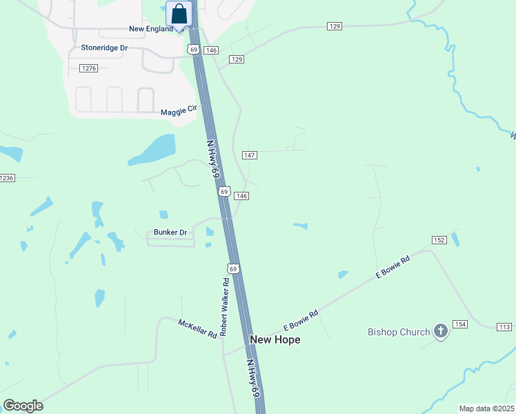 map of restaurants, bars, coffee shops, grocery stores, and more near 20699 County Road 146 in Tyler