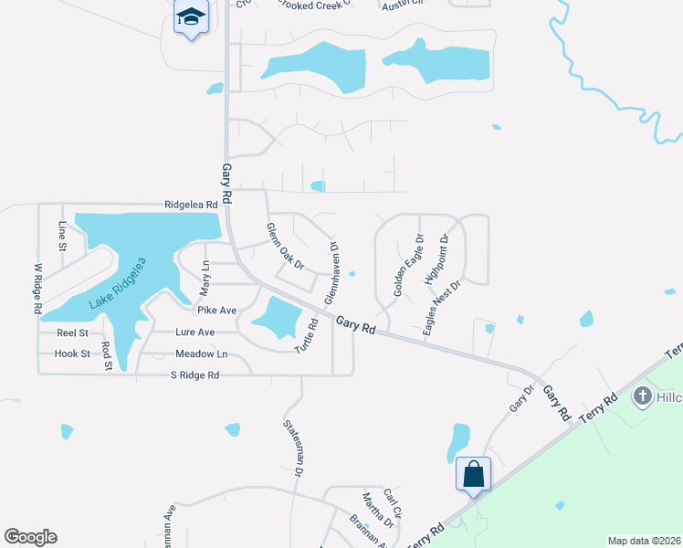 map of restaurants, bars, coffee shops, grocery stores, and more near 3124 Glennhaven Drive in Byram