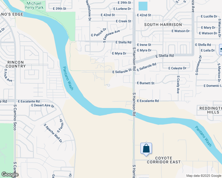 map of restaurants, bars, coffee shops, grocery stores, and more near 3651 South Eastview Avenue in Tucson