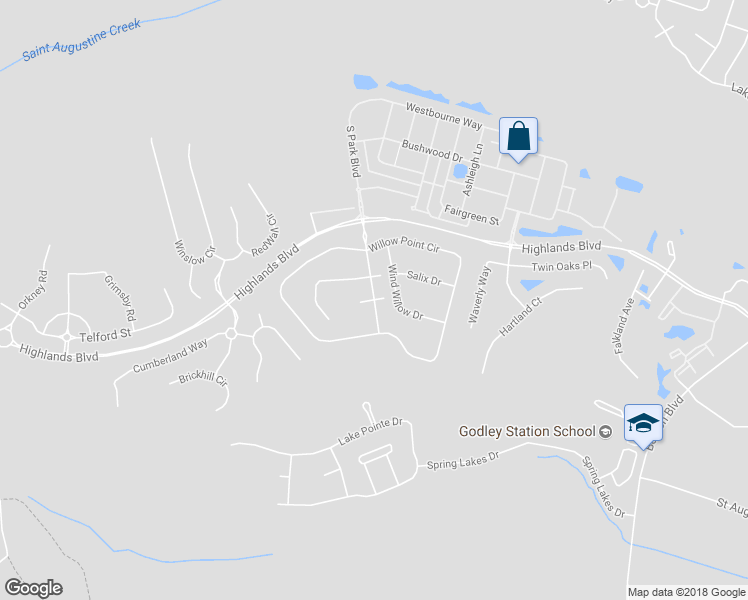 map of restaurants, bars, coffee shops, grocery stores, and more near 215 Willow Point Lane in Pooler
