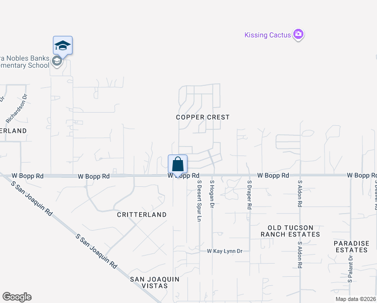 map of restaurants, bars, coffee shops, grocery stores, and more near 7780 West Red Garnet Lane in Tucson