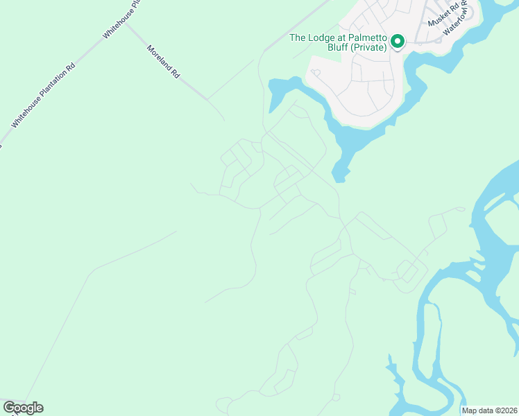 map of restaurants, bars, coffee shops, grocery stores, and more near Big House Plantation Road in Bluffton