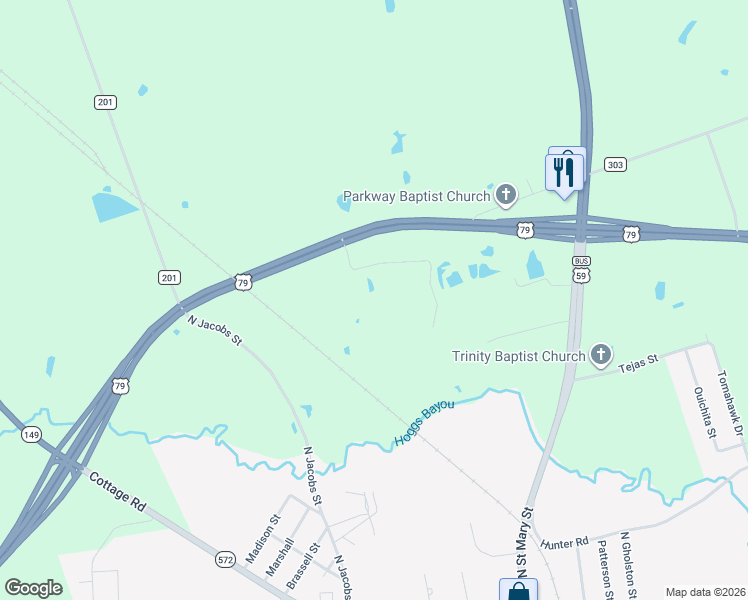 map of restaurants, bars, coffee shops, grocery stores, and more near 5210 Northwest Loop in Carthage