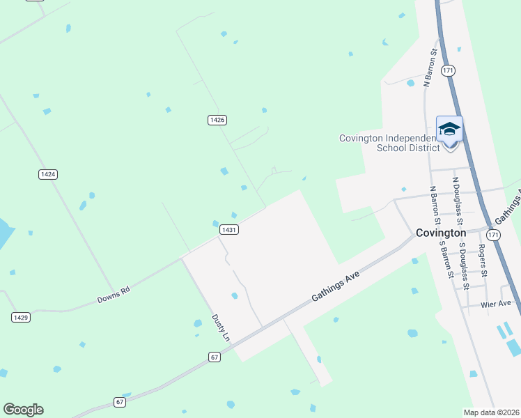 map of restaurants, bars, coffee shops, grocery stores, and more near 174 Hcr 1431 in Covington