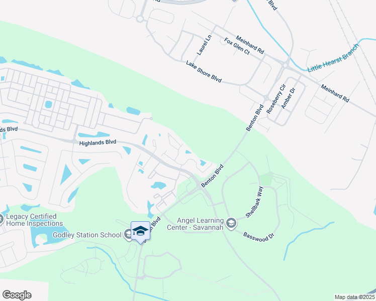 map of restaurants, bars, coffee shops, grocery stores, and more near 9 Rivermoor Court in Pooler