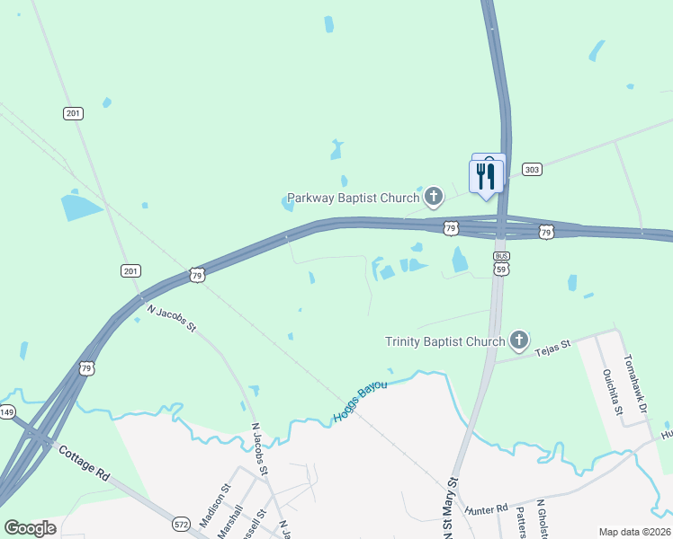 map of restaurants, bars, coffee shops, grocery stores, and more near 5210 Northwest Loop in Carthage