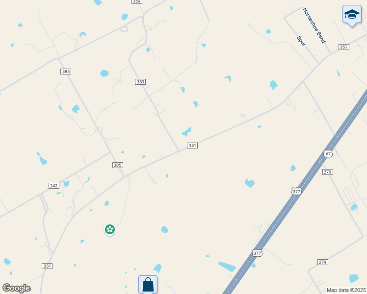 map of restaurants, bars, coffee shops, grocery stores, and more near 3170 County Road 351 in Stephenville