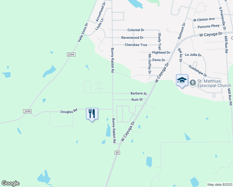 map of restaurants, bars, coffee shops, grocery stores, and more near 724 Barbara Street in Athens
