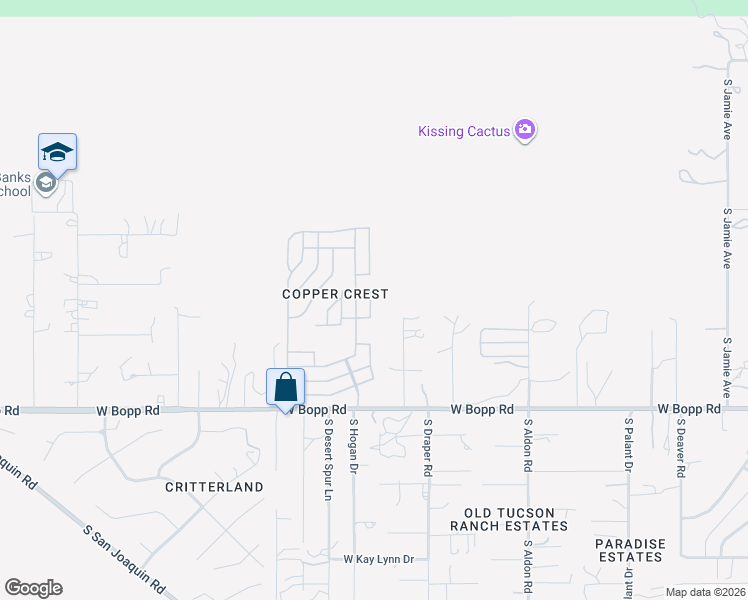 map of restaurants, bars, coffee shops, grocery stores, and more near 3491 South Feldspar Avenue in Tucson