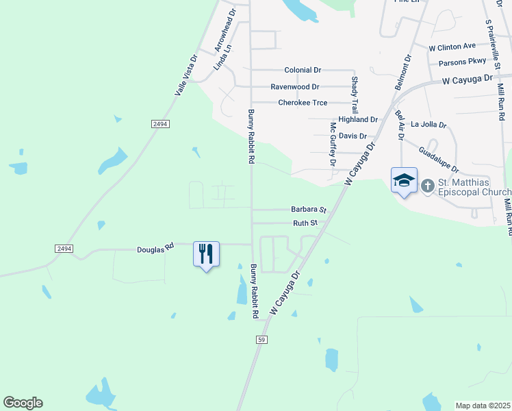 map of restaurants, bars, coffee shops, grocery stores, and more near 724 Barbara Street in Athens