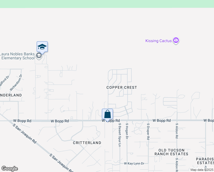 map of restaurants, bars, coffee shops, grocery stores, and more near 3489 South White Gold Avenue in Tucson