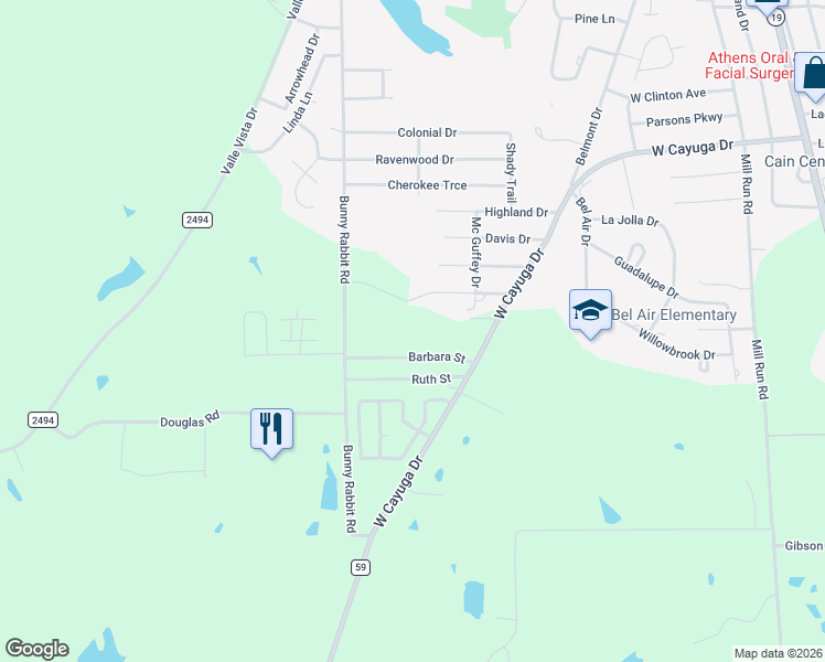 map of restaurants, bars, coffee shops, grocery stores, and more near in Athens