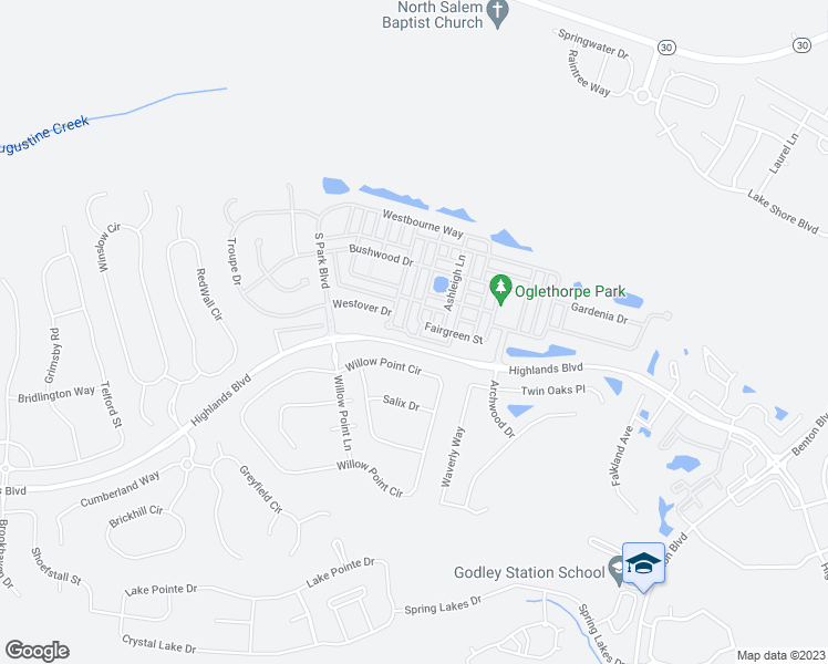 map of restaurants, bars, coffee shops, grocery stores, and more near 71 Fairgreen Street in Pooler