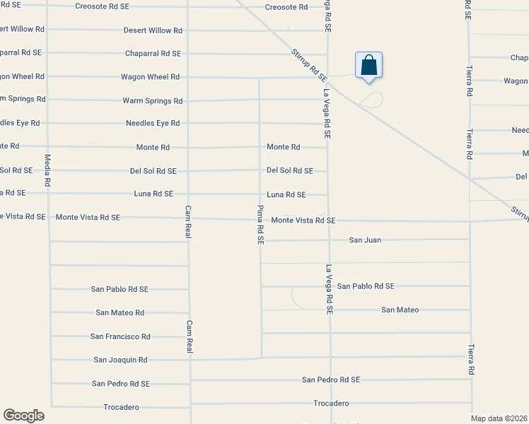 map of restaurants, bars, coffee shops, grocery stores, and more near 8288-8298 Luna Road Southeast in Deming