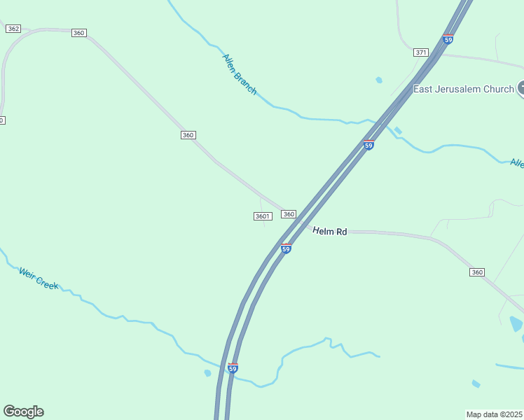 map of restaurants, bars, coffee shops, grocery stores, and more near County Road 3601 in Clarke County