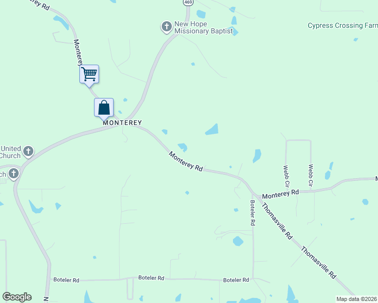 map of restaurants, bars, coffee shops, grocery stores, and more near 1407 Monterey Road in Florence