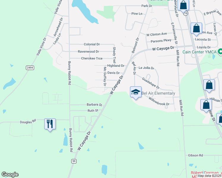 map of restaurants, bars, coffee shops, grocery stores, and more near 906 West Cayuga Drive in Athens